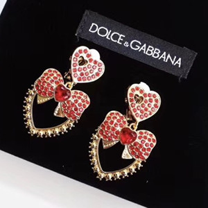 dolce & gabbana drop earrings with crystals