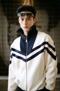 lv louis vuitton knitted cotton sailor blouson