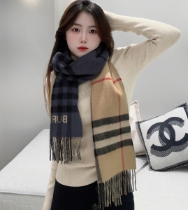 9A+ quality burberry contrast check cashmere scarf 168cm x 30cm