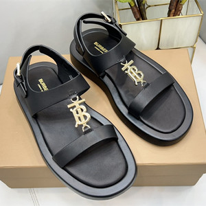 9A+ quality burberry monogram motif leather sandals shoes