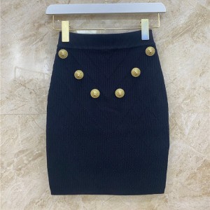 balmain 6-button knit skirt