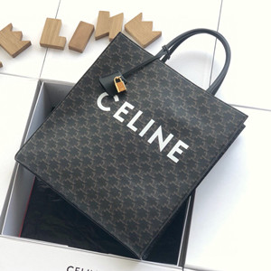 celine cabas vertical in triomphe canvas with celine print #682
