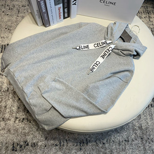 9A+ quality celine loose sweatshirt in cotton fleece light grey