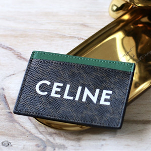 celine card holder in triomphe canvas with celine print #020