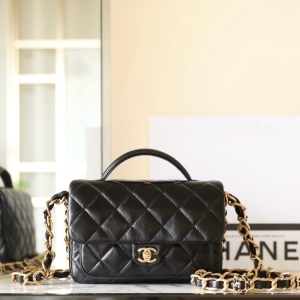 chanel small flap bag with top handle