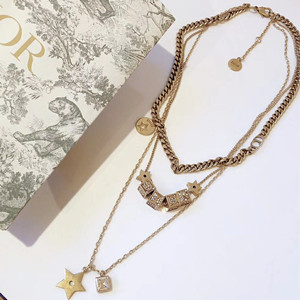 dior lucky square necklace