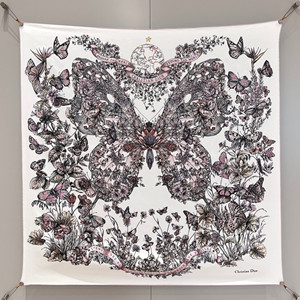 9A+ quality dior butterfly around the world 90 square scarf 90cm x 90cm