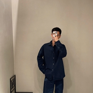 loewe anagram overshirt in denim