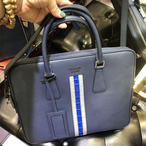 prada leather briefcase bag #2ve368