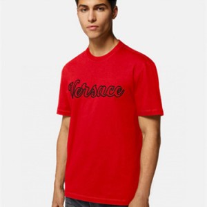 versace embroidered varsity logo t-shirt