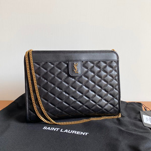 ysl yves saint laurent 23cm victoire baby clutch in leather