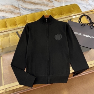 dolce & gabbana zip-up wool cardigan