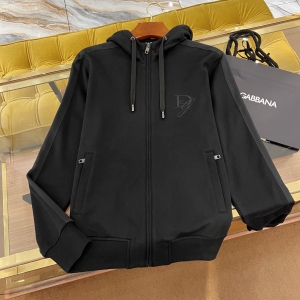 dolce & gabbana cotton jersey hoodie with dg embroidery