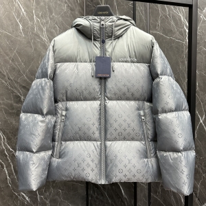 lv louis vuitton monogram short down jacket