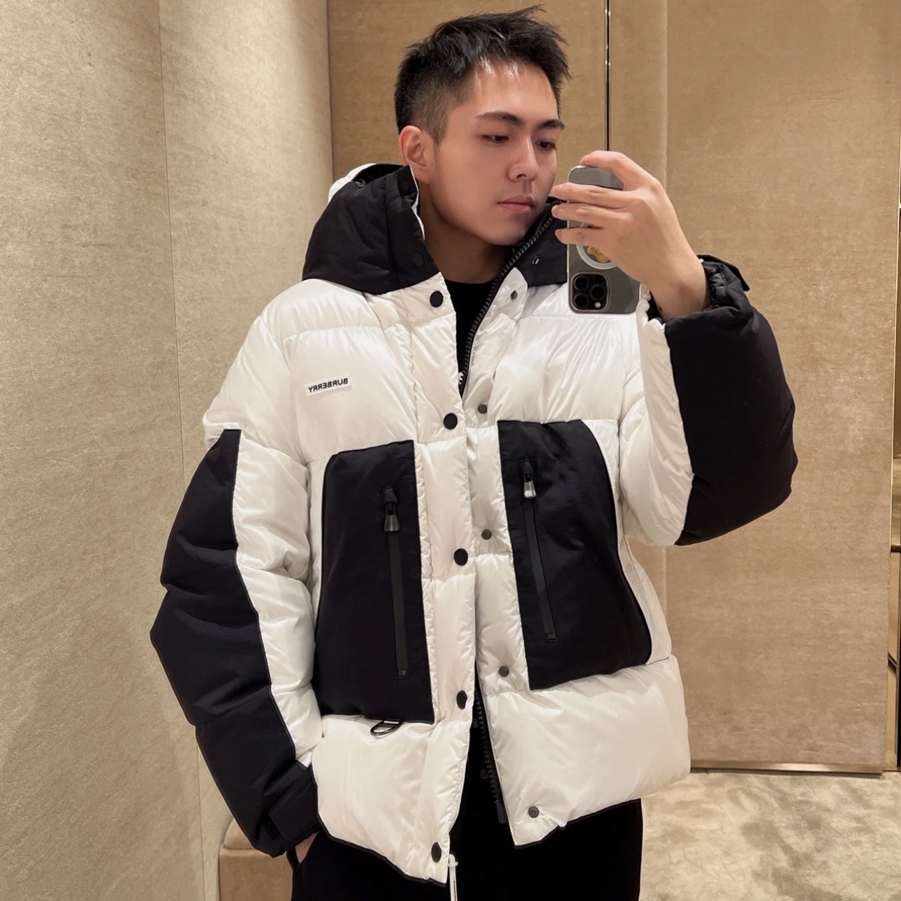 burberry short down jacket