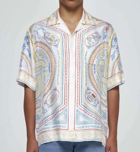 casblanca crayon vase silk shirt