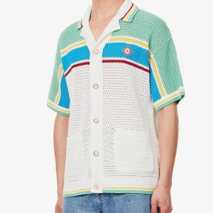 casblanca crochet tennis shirt