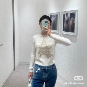 9A++ quality dior embroidered sweater