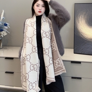 9A+ quality check gg wool jacquard scarf 180cm x 47cm