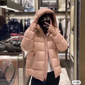 moncler maire hooded short down jacket